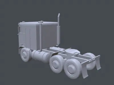 Kenworth K100 Low-poly 3D model