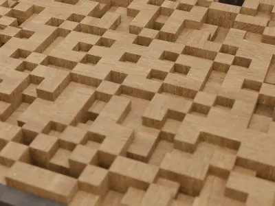 Acoustic Wall Art 3D Model 3D model