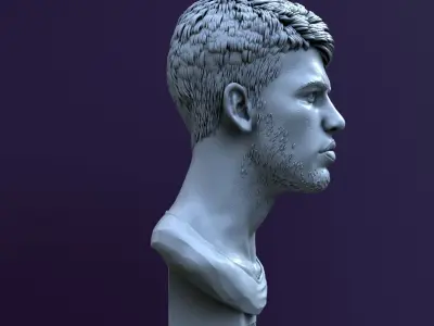 Carlos Alcaraz bust for 3D printing 3D print model
