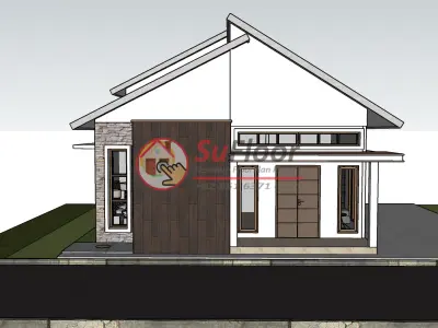 House 8x12m code 436- Sketchup 3D model 3D model