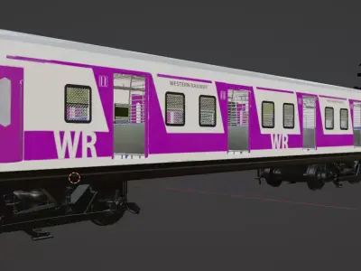 New Mumbai Local Train Low-poly 3D model