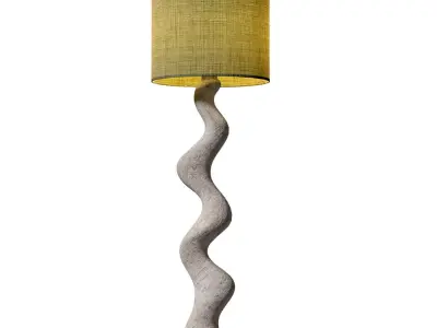 Stone Wabi-Sabi Design Sculptural Scandinavian Floor Lamp 3D model