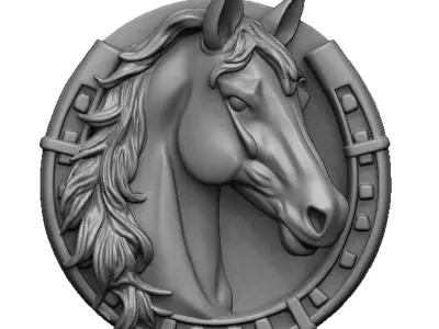 horse with horse shoe 3D print model purchase