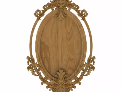 Carved picture frame STL 3D model 22