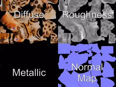 Spotted Bengal Cat model pack Low-poly 3D model