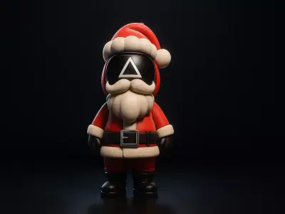 Squid Game Santa Claus  Christmas Decor  Funny Holiday Toy  3D print model