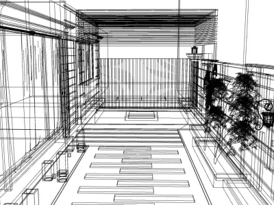 Backyard Landscape Design 3D model