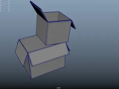 Cardboard boxes Free low-poly 3D model