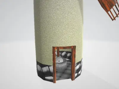 Mill lowpoly Free 3D model