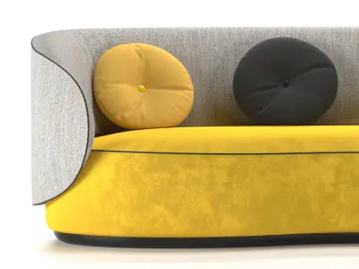 Sofa with pillows Fusion Bean by CTS Salotti 3D model