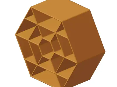 Plastic Hexagonal Shelf Toy 3D model