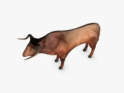 Low Poly Bull Low-poly 3D model