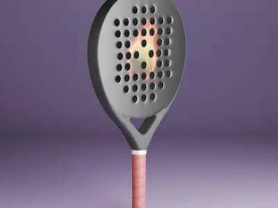 Carbon fiber padel racket  3D model