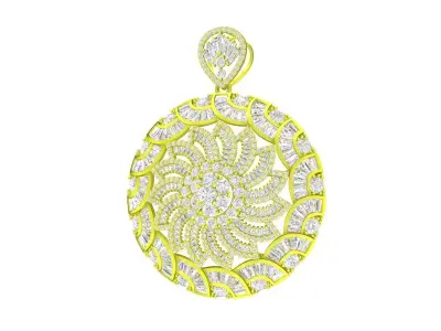 A7256 Luxury Art Diamond Women Pendant 3D print model
