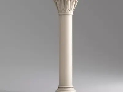Classic Islamic Architectural Column 001 3D model