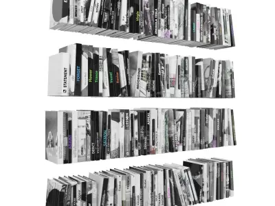 Books 150 pieces 2-2-4 Low-poly 3D model