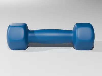 Blue-3 Dumbbell Low-poly 3D model
