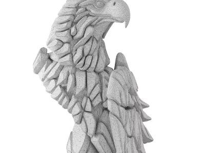 eagle statue 10 3D model