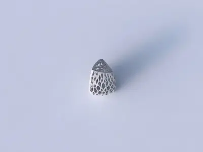 Vase tipped triangle with faceted organic lattice 3D print model
