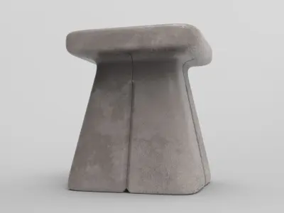 Gob Stool Low-poly 3D model