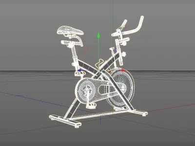 Stationary Spinning Bike 3D model