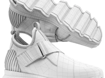 Sorel Womens Kinetic Sneak Casual Mesh Sneakers 3D model