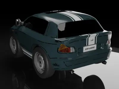 Cartoon toy vehicles Low-poly 3D model