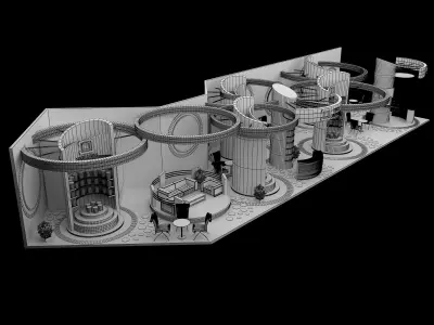  Booth Exhibition Stand a461b 3D model
