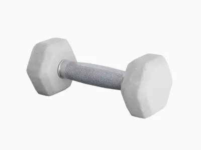 Rubber Dumbbell 02 Low-poly 3D model