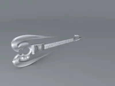 The Skewer guitar Free 3D model