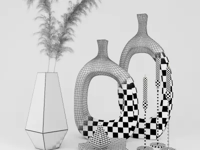 decorative set 001 3D model buy