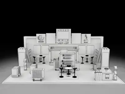 Booth Exhibition Stand a297 3D model