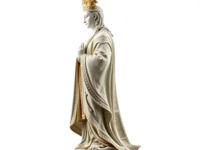 Regal Ivory Statue model pack Low-poly 3D model