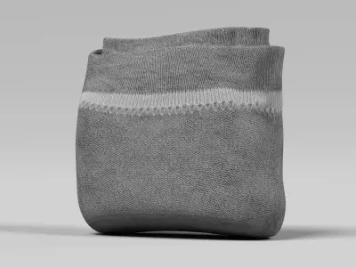 -Grey Socks - Folded- 3D model