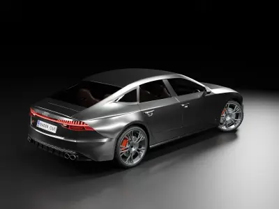 Audi S7 2020 hight resolution low-poly model  A8  A7 Low-poly 3D model