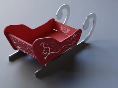Toy sled 3D model