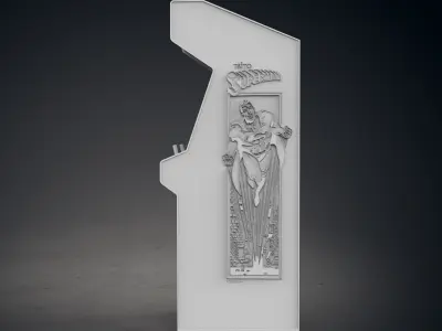 Superman Arcade Cabinet with Lithophane 3D print model