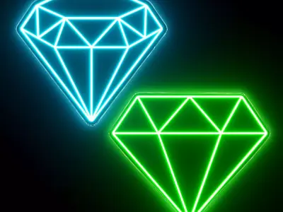 Daimond Neon Signs 3D model