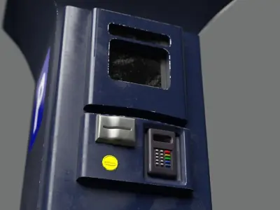 Park Meter PBR 3D Model Low-poly 3D model