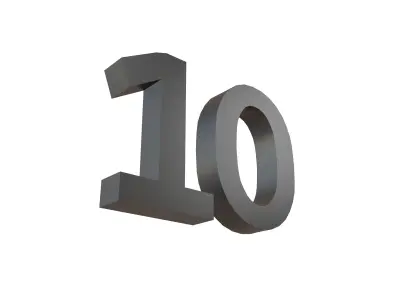 Date Number v1 Pack 01 Low-poly 3D model