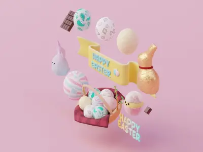 Easter Icons 3D model