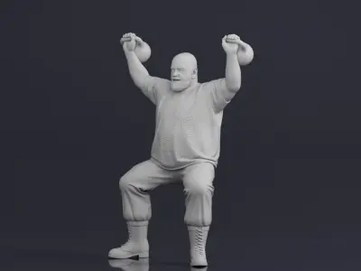 001547 Weightlifter 3D print model