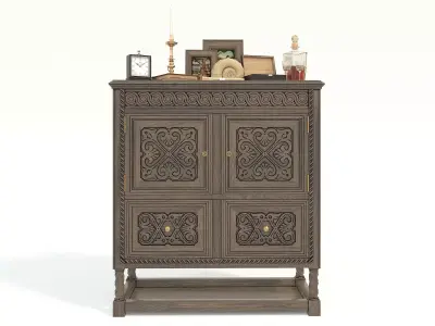 Classic European style Cabinet and Decoration 5 3D model