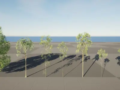 Small Vegetation pack for UE4 Low-poly 3D model