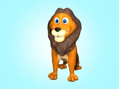 lion Cartoon Character 3D model