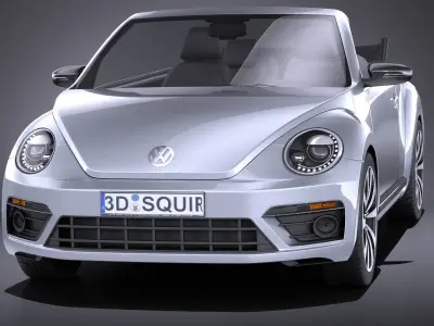 Volkswagen Beetle Convertible R-line 2015 VRAY 3D model