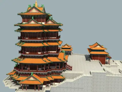 Ancient Chinese architecture 3D model