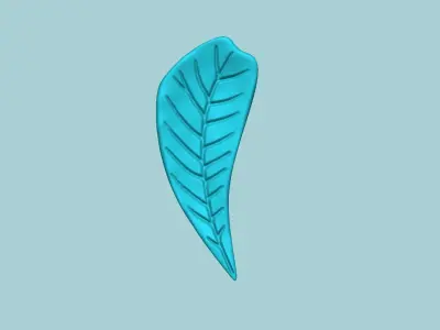 Water Oak Tree Leaf - Molding Artificial EVA Craft 3D print model