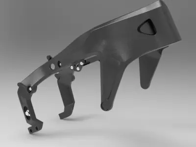 YAMAHA MT09 MAIN FRAME REAL SCALE telaio principale 3D print model