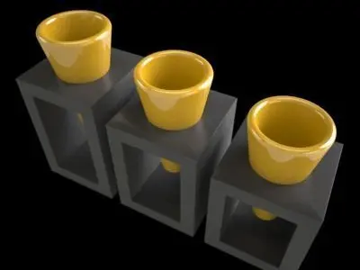 Three Vases 3D model